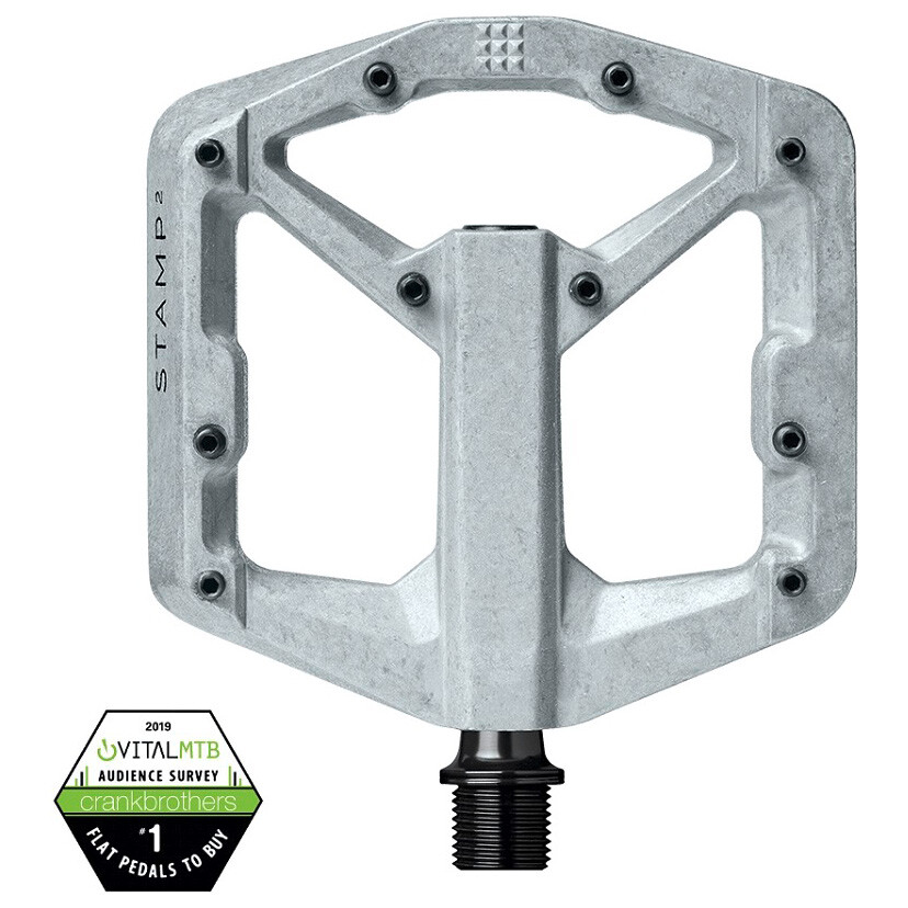 

Педали платформы Crankbrothers Stamp 2, цвет Raw Silver