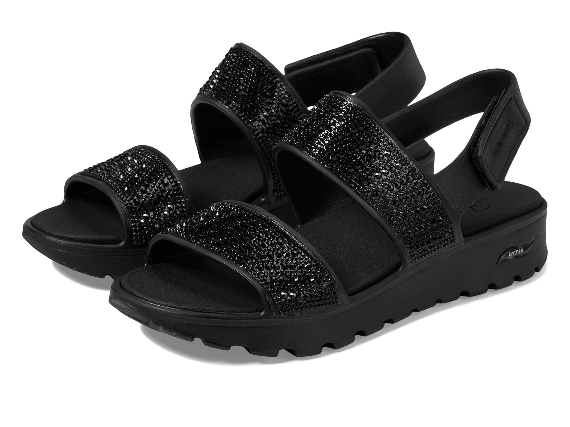 Сандалии SKECHERS Foamies Arch Fit Footsteps With Rhinestone, черный