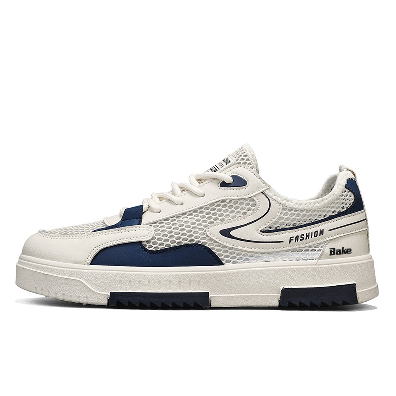 

BAKE Легкие и износостойкие мужские скейтерские кроссовки лоу-топ бежево-голубые, цвет Beige Blue