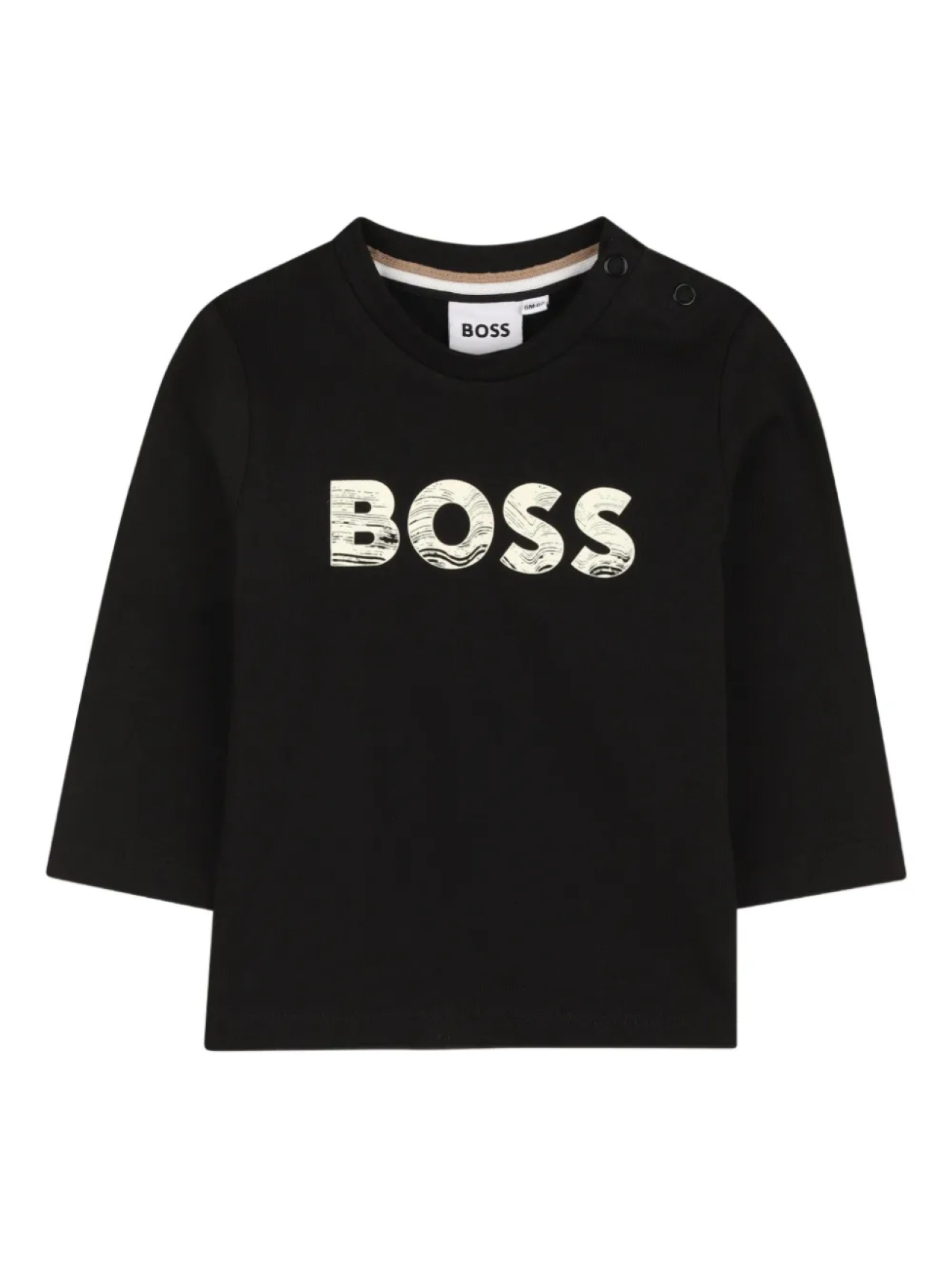 

BOSS Kidswear футболка с длинными рукавами и логотипом, черный