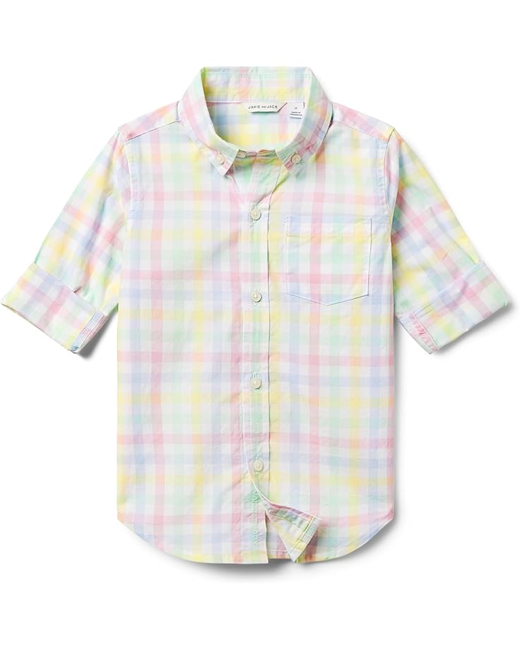 

Рубашка Janie and Jack Gingham Button Down Shirt, разноцветный