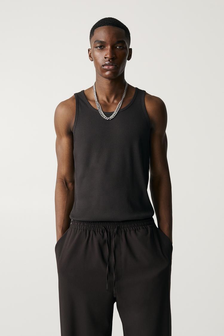 

Футболка с бретельками Pull And Bear, коричневый