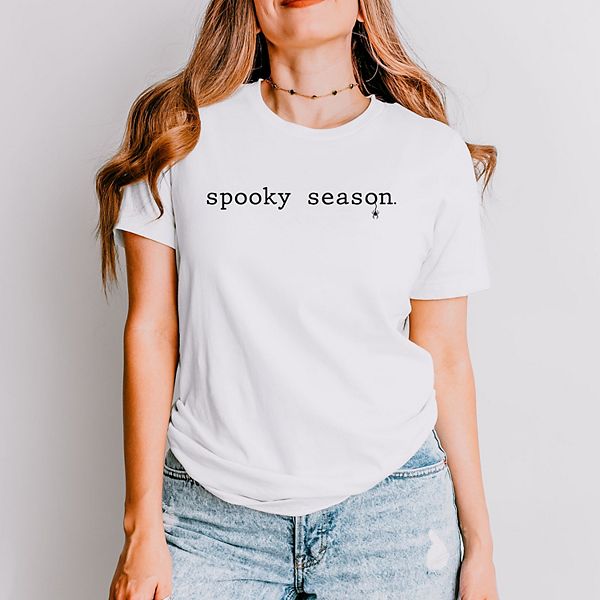 

Футболка с принтом Spooky season typewriter Simply Sage Market, White, Белый, Футболка с принтом Spooky season typewriter Simply Sage Market, White