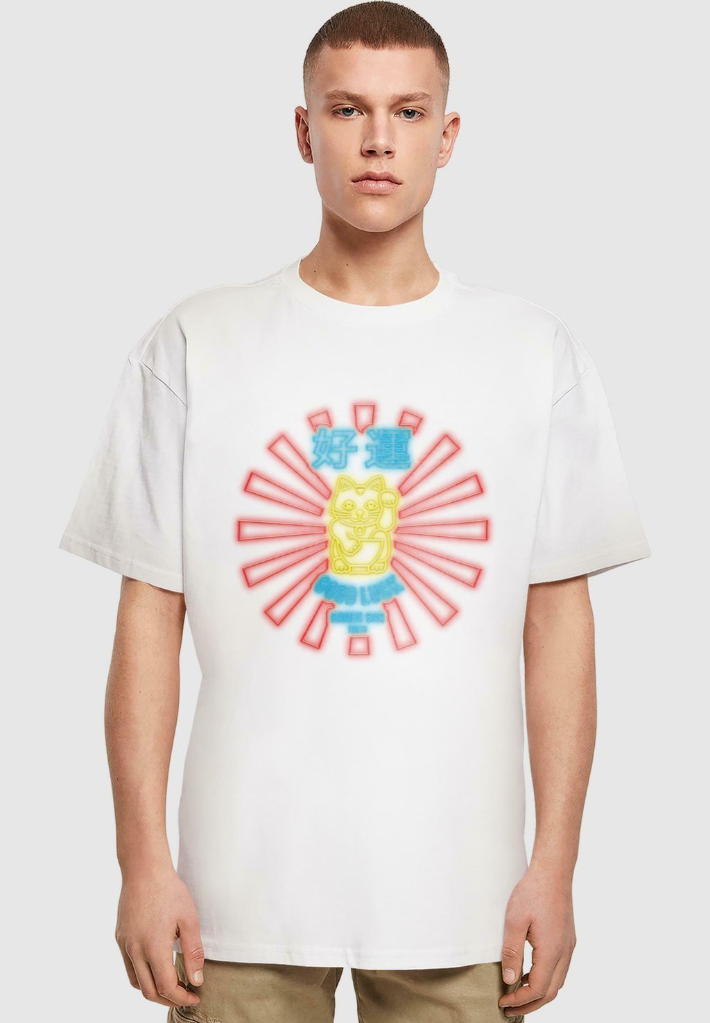 

Футболка с принтом TORC RAMEN LUCKY CAT HEAVY Merchcode, белый