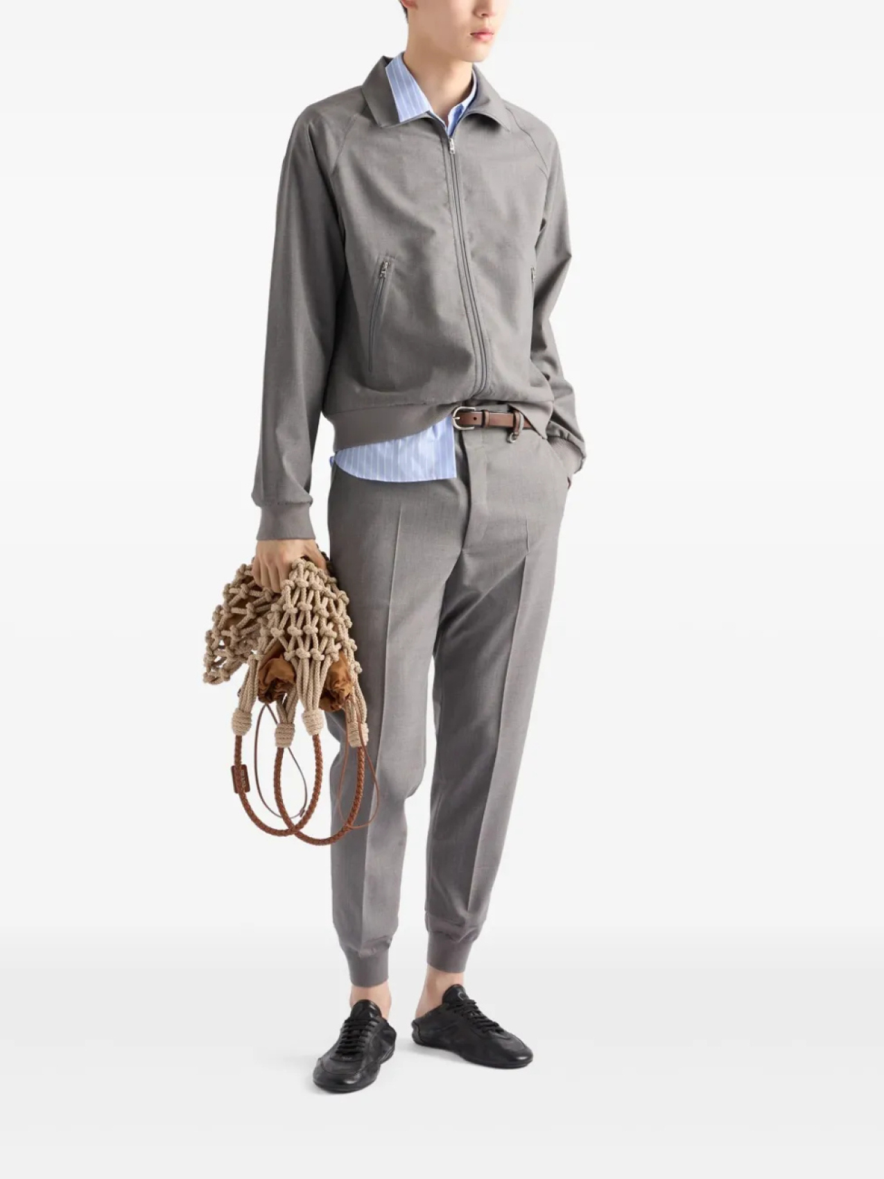 

Prada шерстяные брюки, серый
