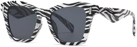 

Солнцезащитные очки Square Leopard 2027 для женщин, ретро-стиль, с заклепками, зеркальные, с градиентным переходом цвета, защита от УФ-излучения UV400 MTZJH, C8stripe