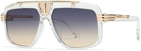 

Квадратные солнцезащитные очки большого размера 2026 года, унисекс, модные винтажные очки с градиентным переходом цвета, очки с защитой от УФ-излучения UV400 MTZJH, C6