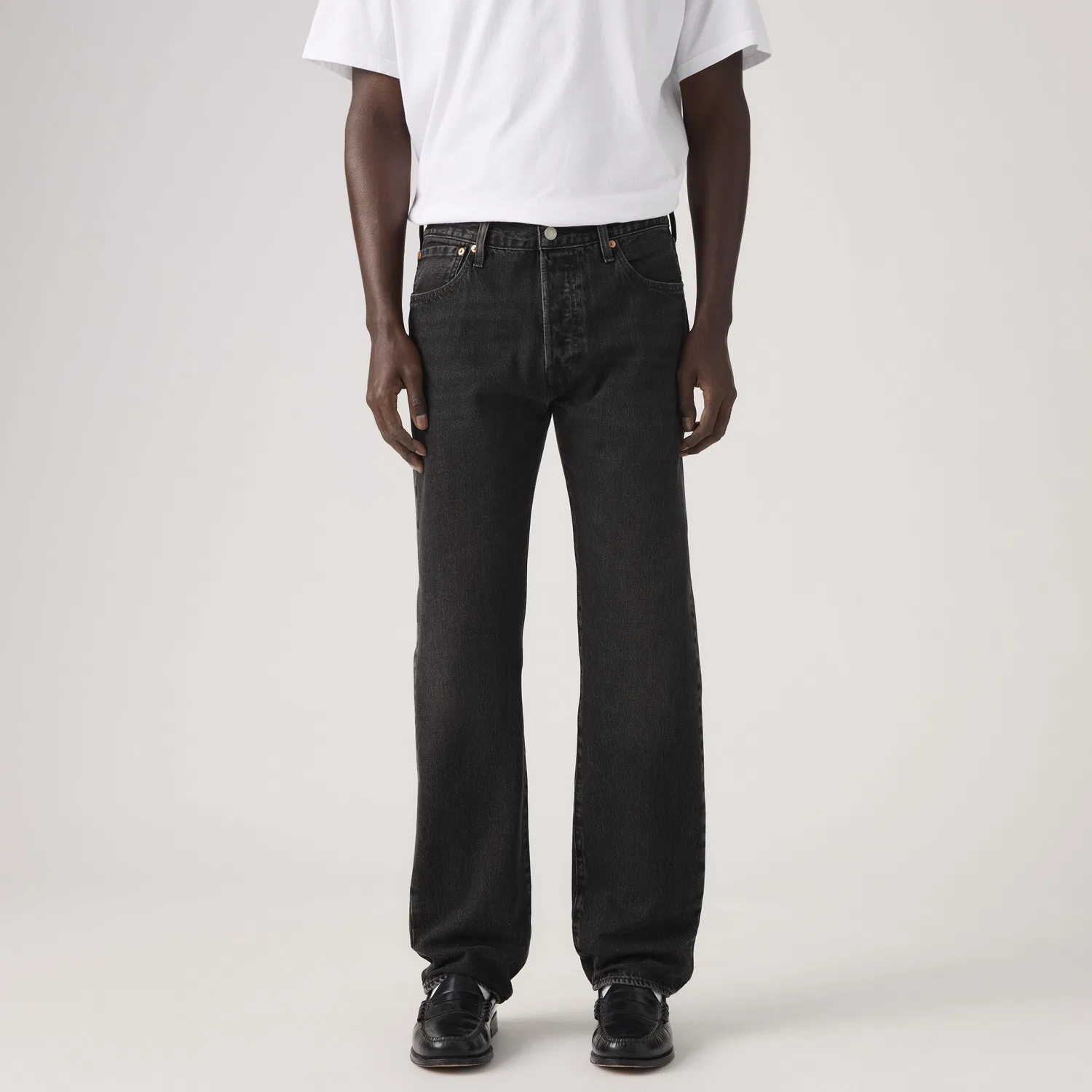 Мужские джинсы Levi's 501 Original Thermodapt, черный — фото 2