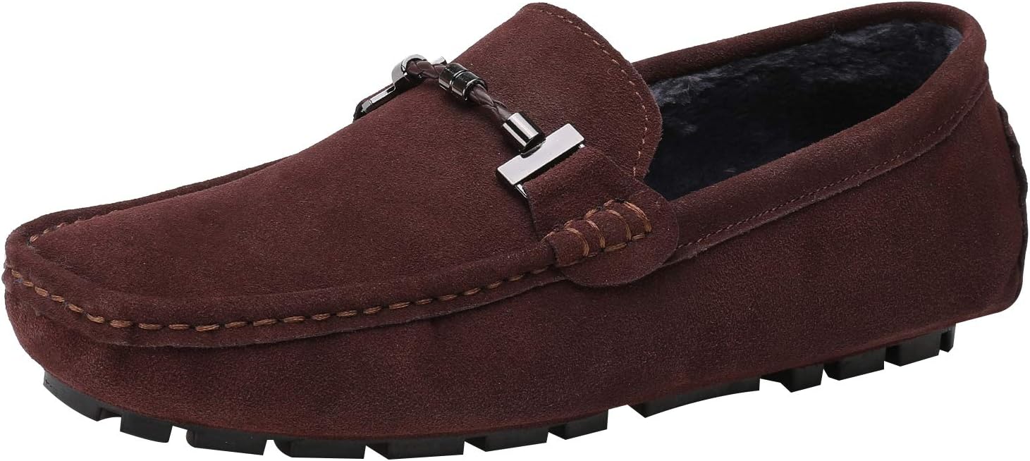 

Мужские элегантные лоферы ANUFER с пряжкой, комфортные замшевые туфли, стильные мокасины, Coffee-plush