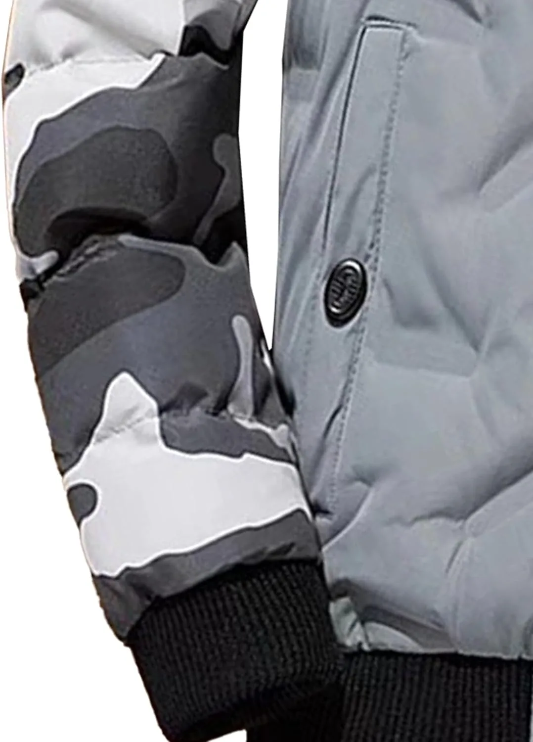 Мужская легкая стеганая куртка-бомбер Flight Camo Generic, серый — фото 4