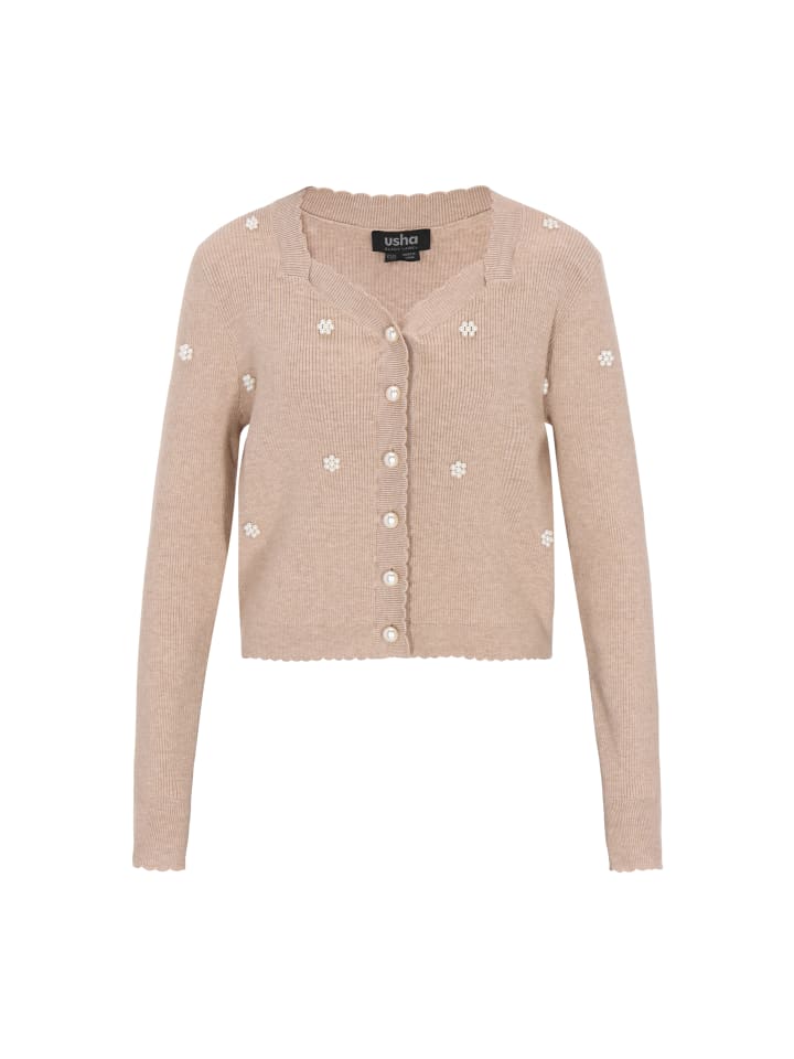 

Usha BLACK LABEL Женский кардиган бежевого цвета