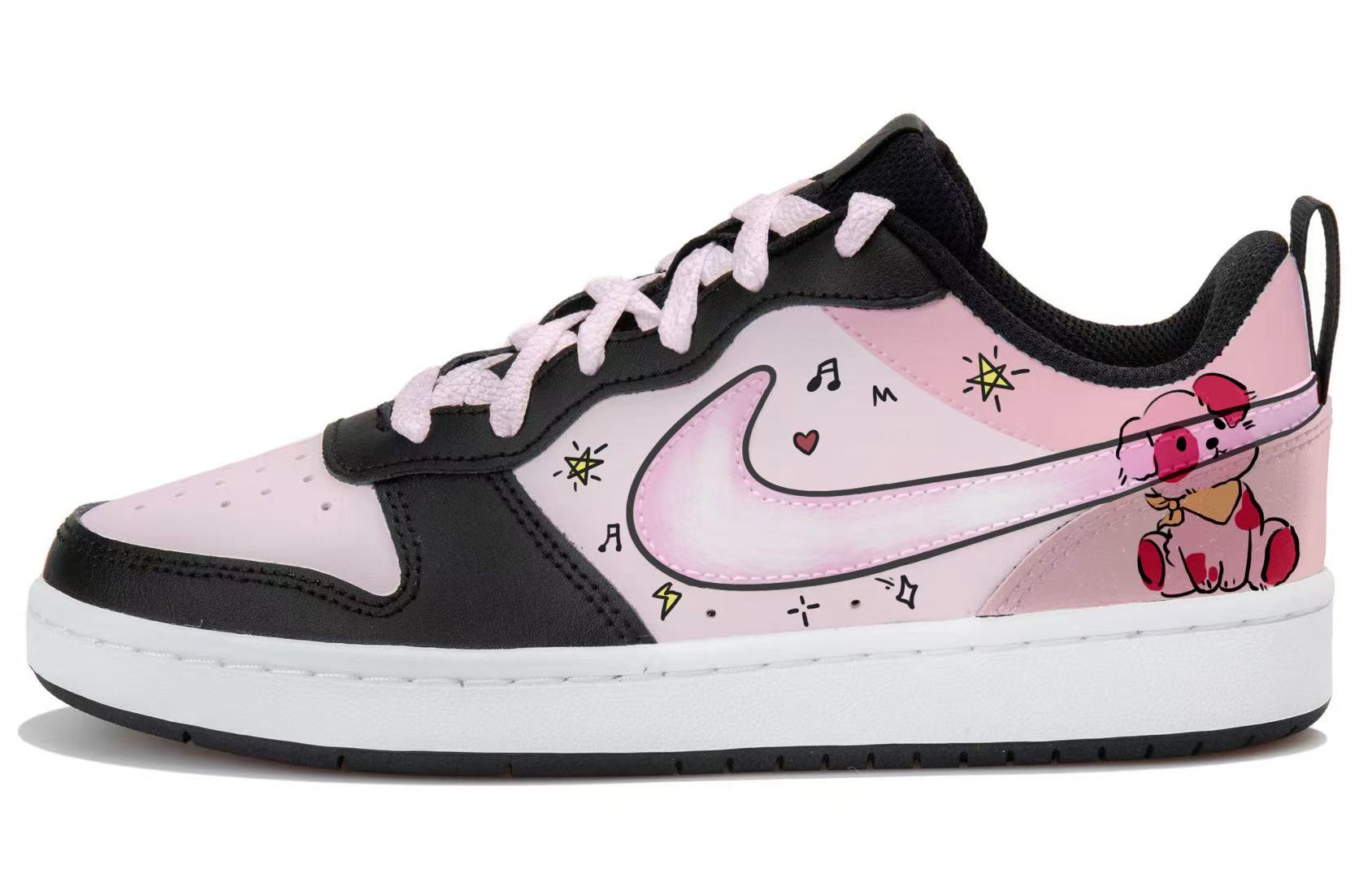 

Nike Кроссовки для скейтбординга Court Borough Moon Rhythm Pink Low top Kids' Black Pink Teenagers
