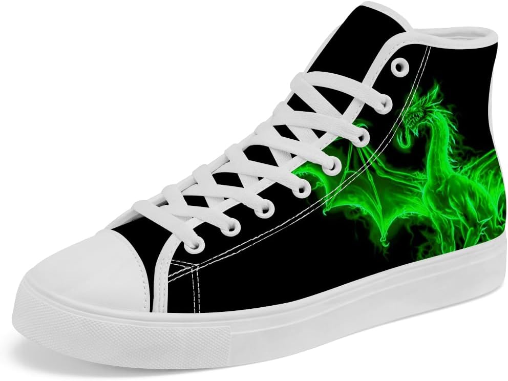 

Женские и мужские кроссовки Dragon на высокой подошве, высокие тканевые кеды на шнуровке, повседневная обувь Chebing, зеленый