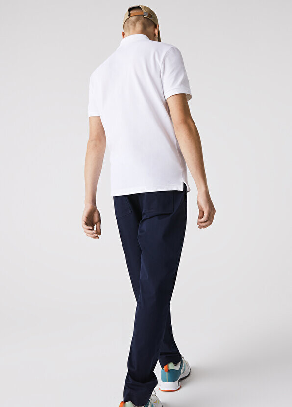 Белая мужская футболка-поло slim fit l.12.12 Lacoste — фото 3