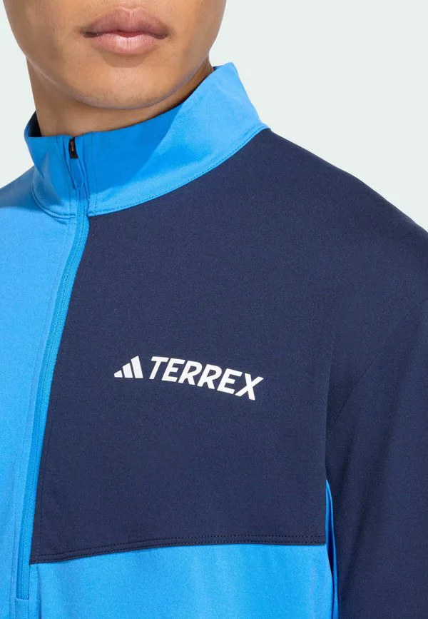 Футболка climacool с застежкой-молнией до половины, с длинными рукавами. Adidas Terrex, Ray Blue — фото 4