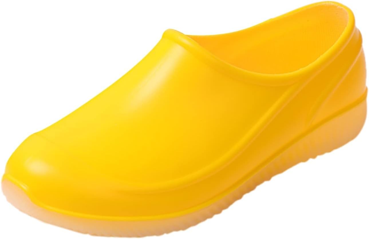 

Кроссовки Armadillo Chef для женщин и мужчин, противоскользящие кухонные ботинки, водонепроницаемые, маслоотталкивающие, низкие дождевые ботинки, легкие, удобные, без шнурков, садовые сабо для ресторанов и медсестер Lghlmcl, желтый