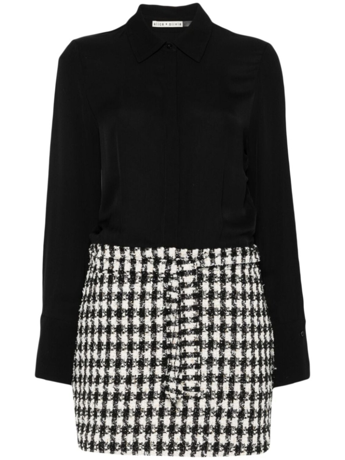 

Alice + olivia рубашка миди платье, черный