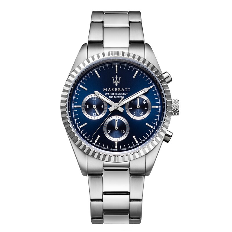 

Maserati Часы Wrist Watch Quartz Movement Steel Stainless Steel Strap 43mm Blue Dial Men's Watch