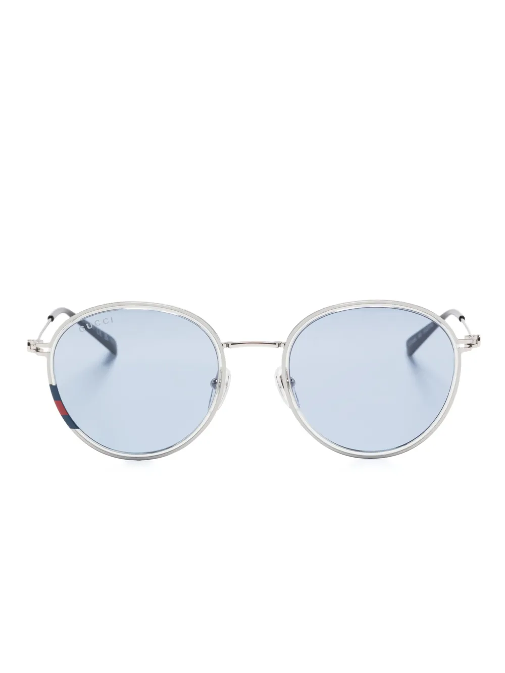 

Солнцезащитные очки в круглой оправе Gucci Eyewear, серебряный