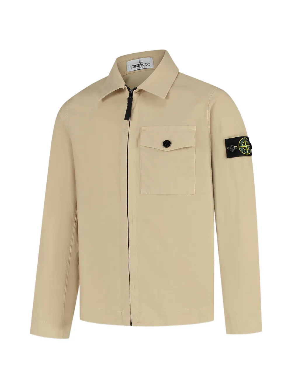 Куртка с нашивкой-логотипом Stone Island Junior, бежевый — фото 2