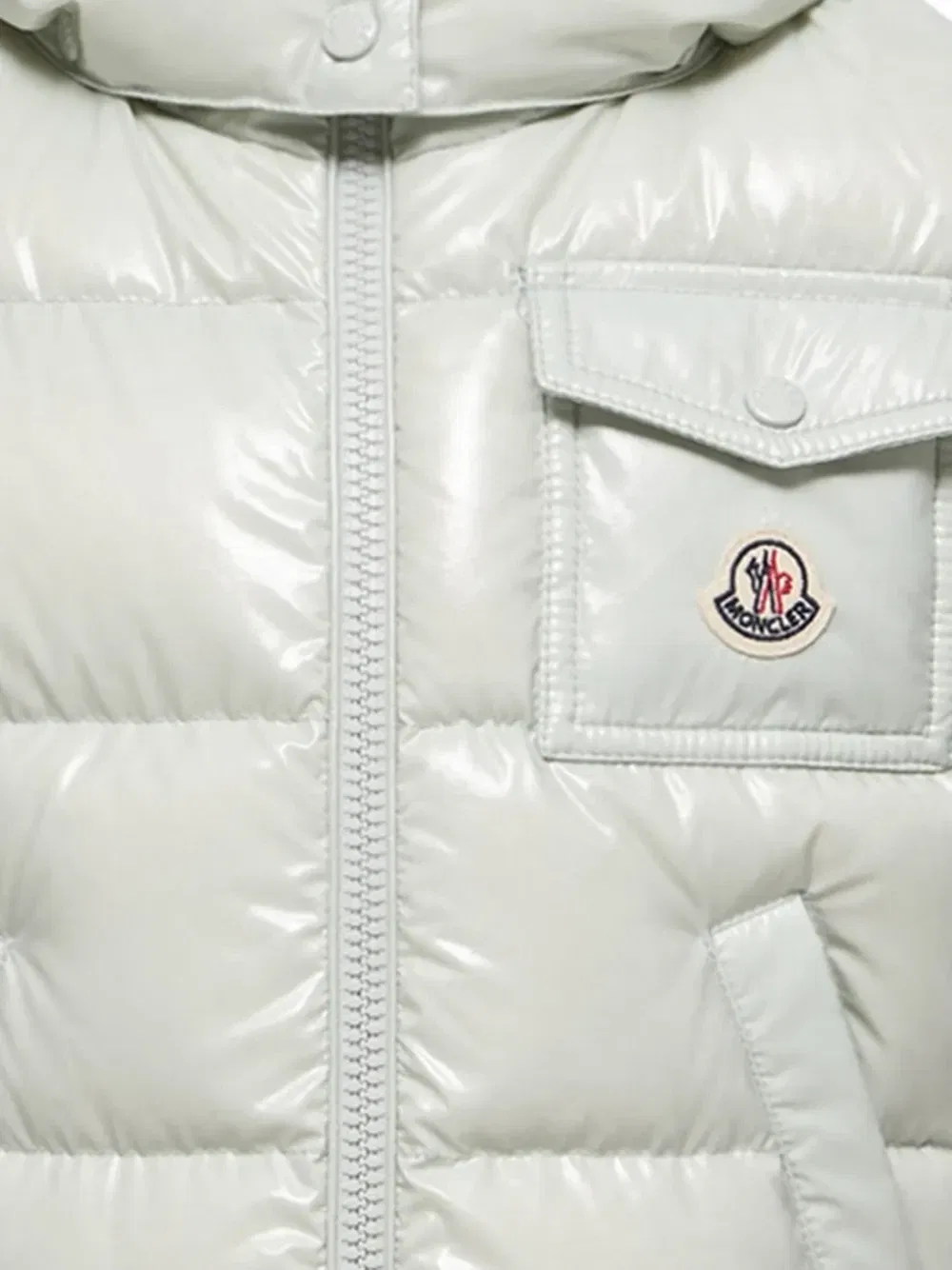 Дутый жилет Kamile с капюшоном Moncler Enfant, зеленый — фото 2