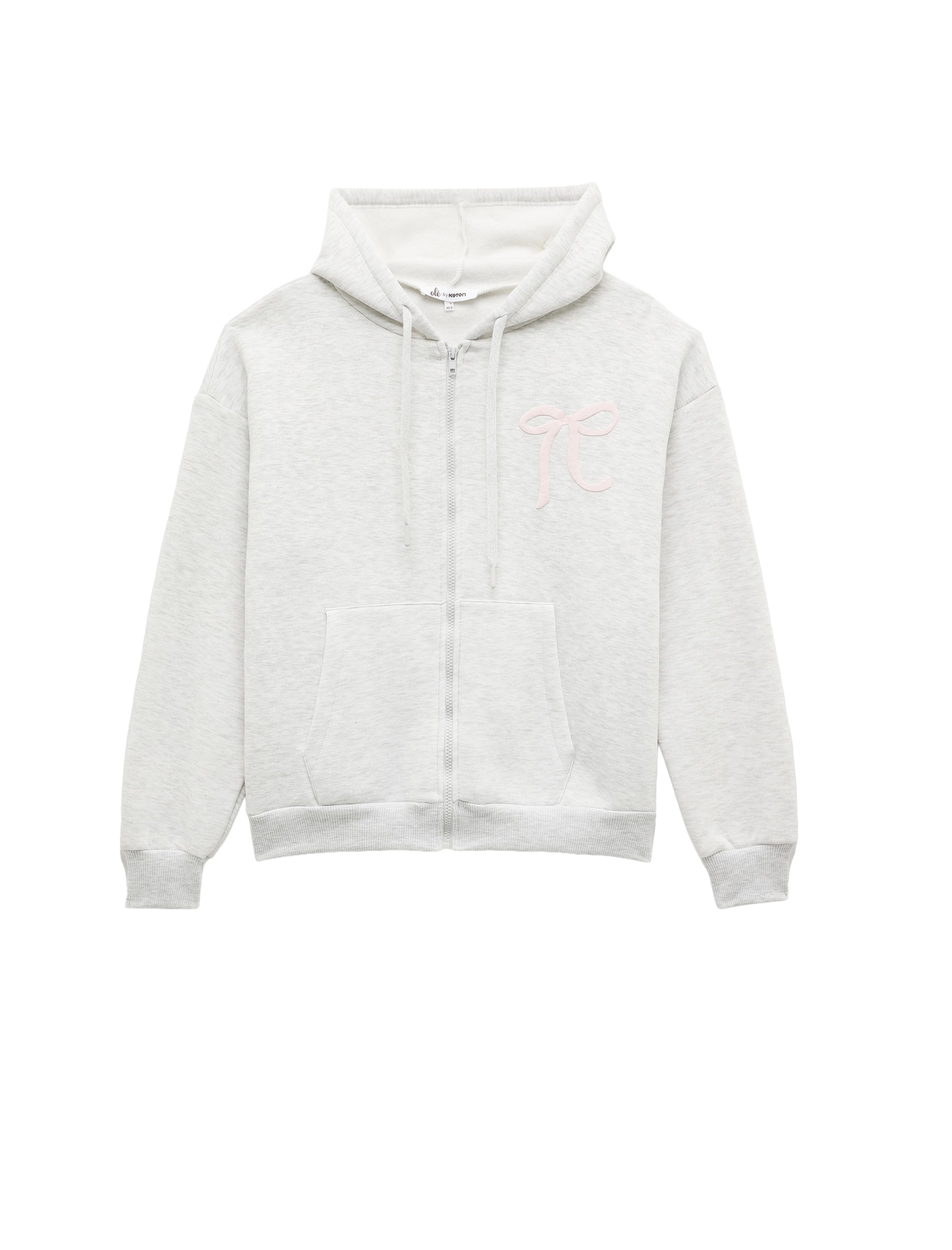 

Koton Худи на молнии в светло-сером цвете