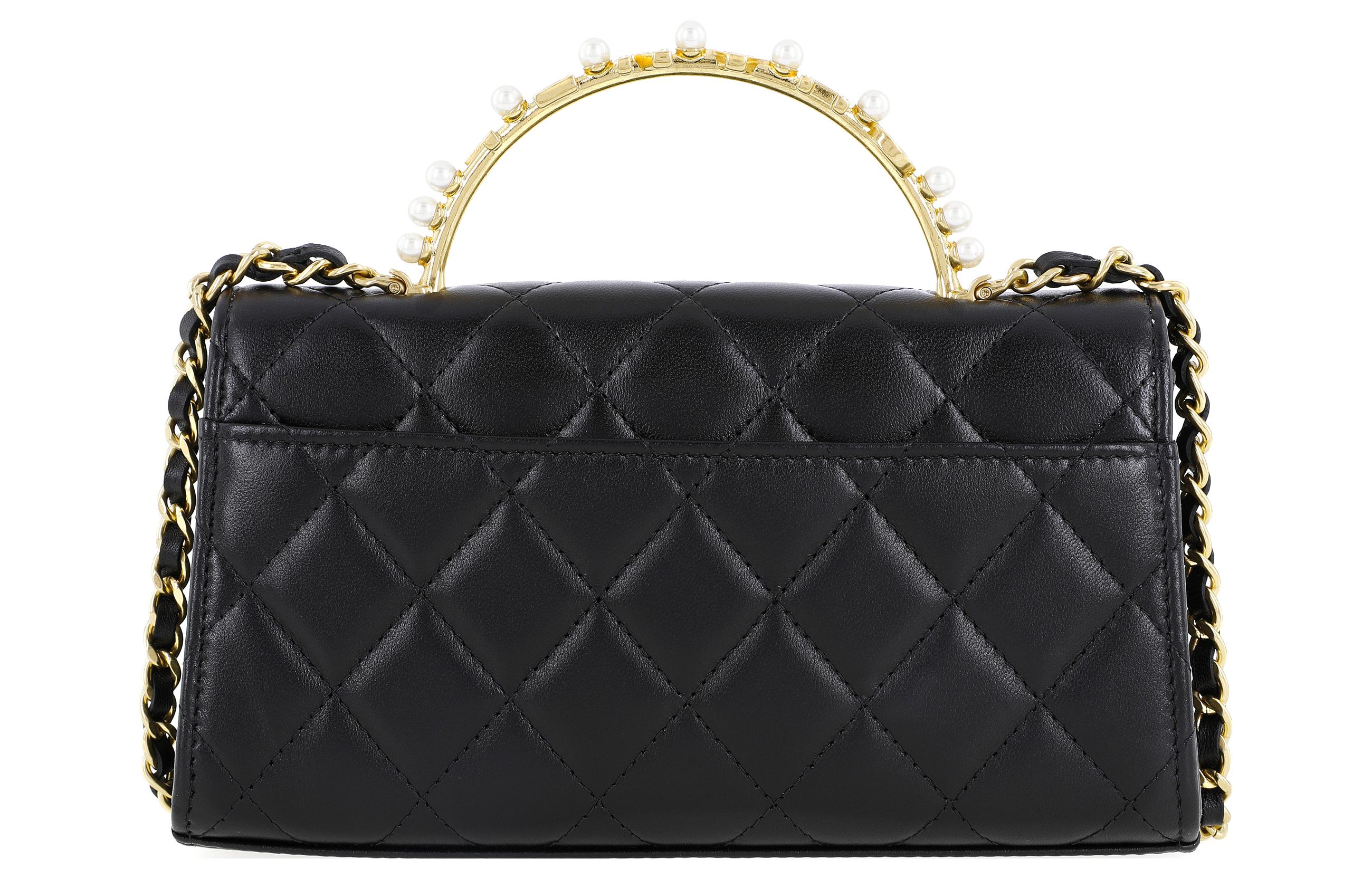 Сумка через плечо из ягненка, черная CHANEL — фото 3