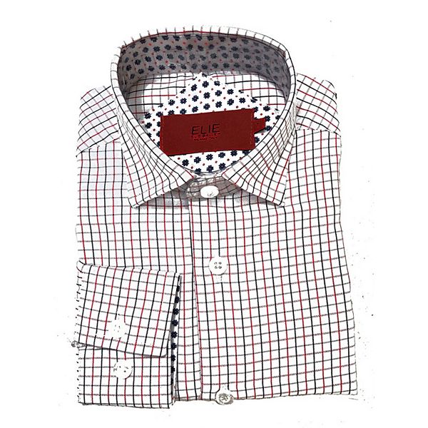 

Мальчиковая рубашка slim fit в клетку Elie Balleh, Red