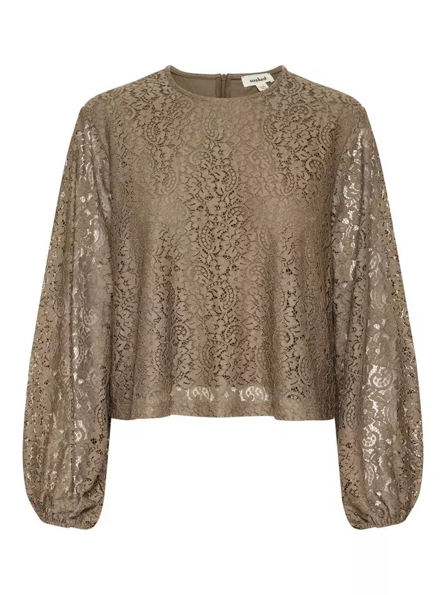 

Топ Soaked In Luxury Henni Lace Trim, цвет morel