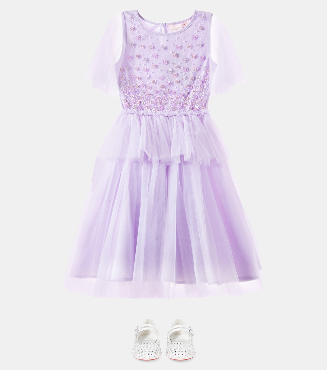 Платье из тюля Orchid Radiance с декоративными элементами Tutu Du Monde, Pastel Lilac — фото 2