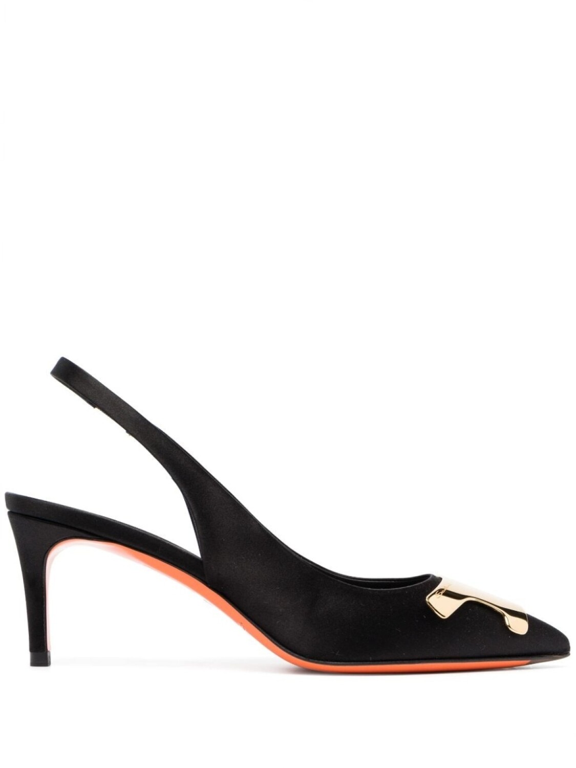 

Santoni туфли Sibille с ремешком на пятке, черный