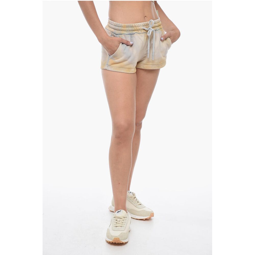

Шорты с эффектом кислотной стирки и завязками на талии Off-White, Beige
