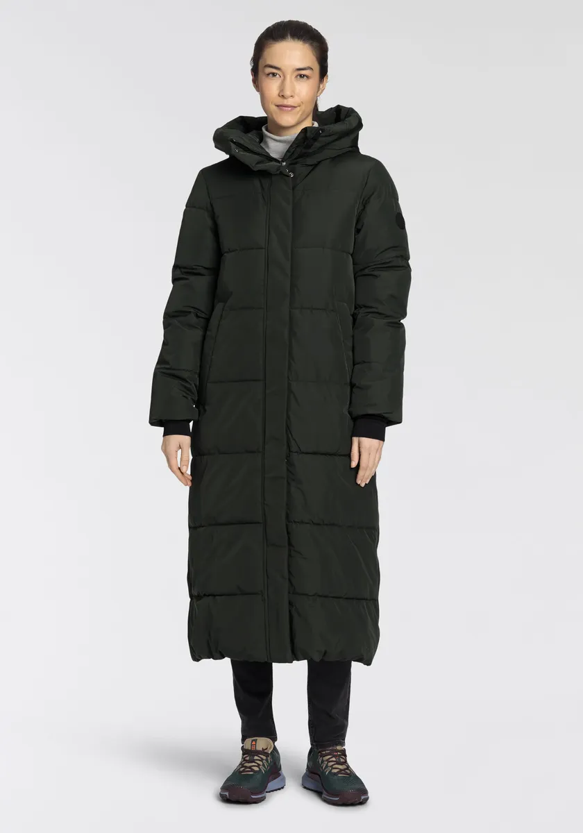 

Стеганое пальто Icepeak "D QUILT COAT LONG ADDIA" с фирменной кожаной нашивкой на плече, зеленый