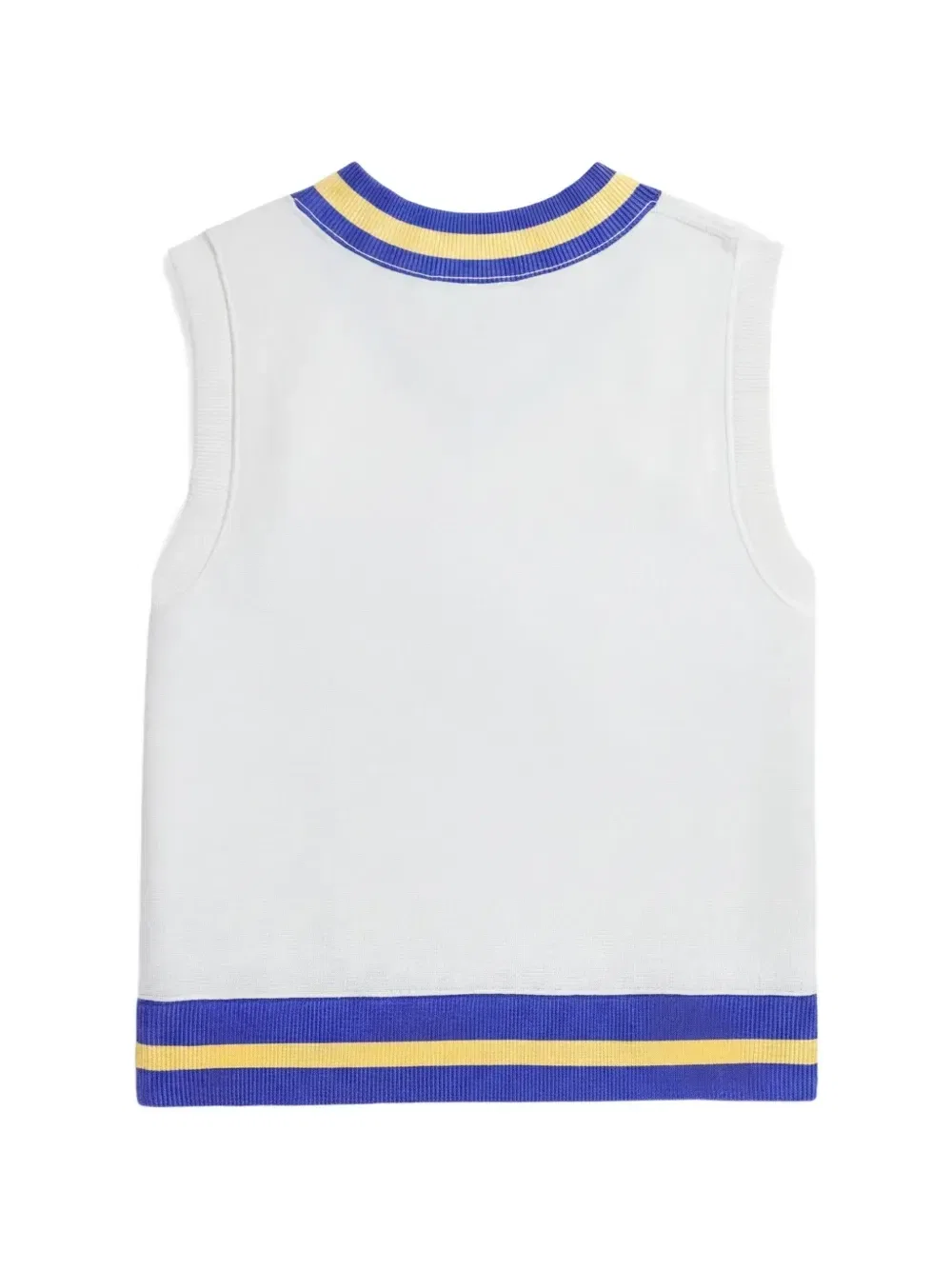 Флисовый жилет в стиле крикет POLO RALPH LAUREN KIDS, белый — фото 2