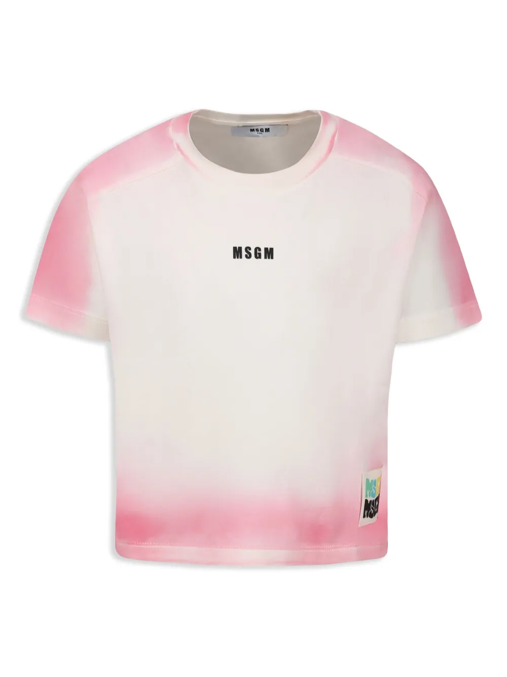 

Хлопковая футболка MSGM Kids, розовый