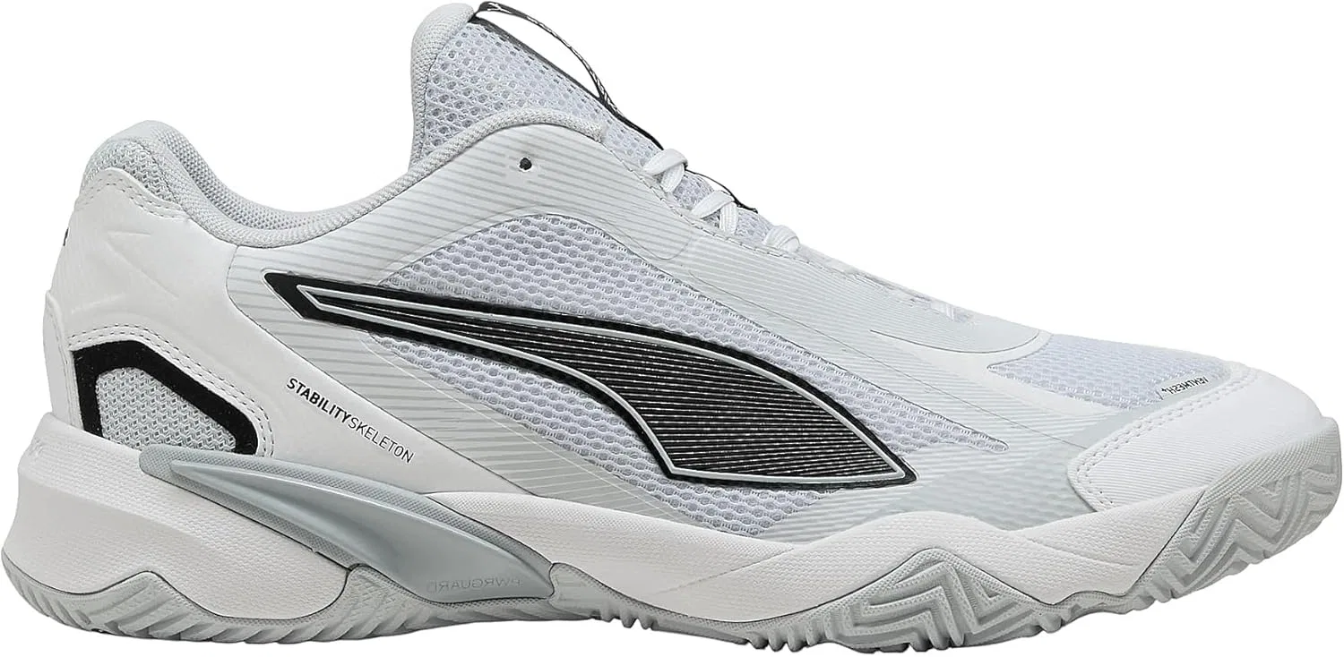 Кроссовки PUMA Unisex Solarstrike 4 для дома, Puma White Puma Black Silver Mist Platinum Grey