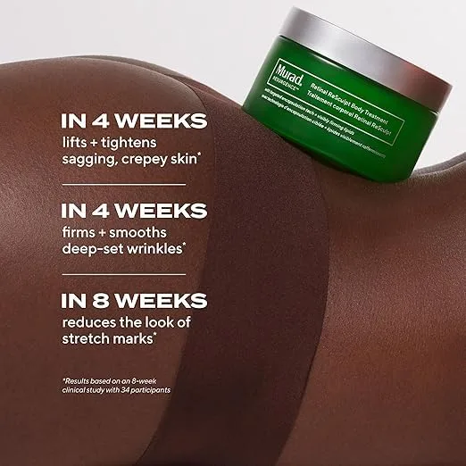Набор Murad Retinal Body & Night Cream Combo - крем для тела ReSculpt и ночной крем для борьбы с дряблой кожей, целлюлитом, морщинами и растяжками, 2 шт. — фото 4