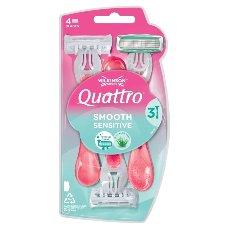 

Wilkinson Quattro for Women Sensitive женская бритва, 3 шт.