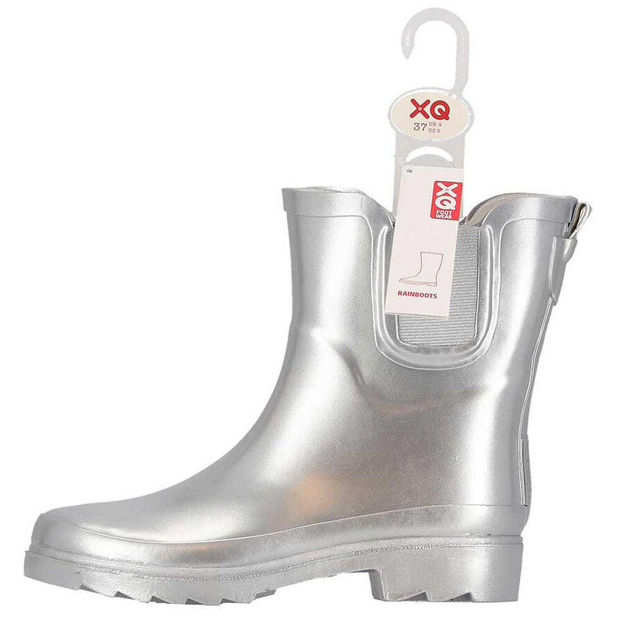 XQ FOOTWEAR Женские сапоги Chelsea Wellington – металлик – 100% резина – фестивальные сапоги — фото 4