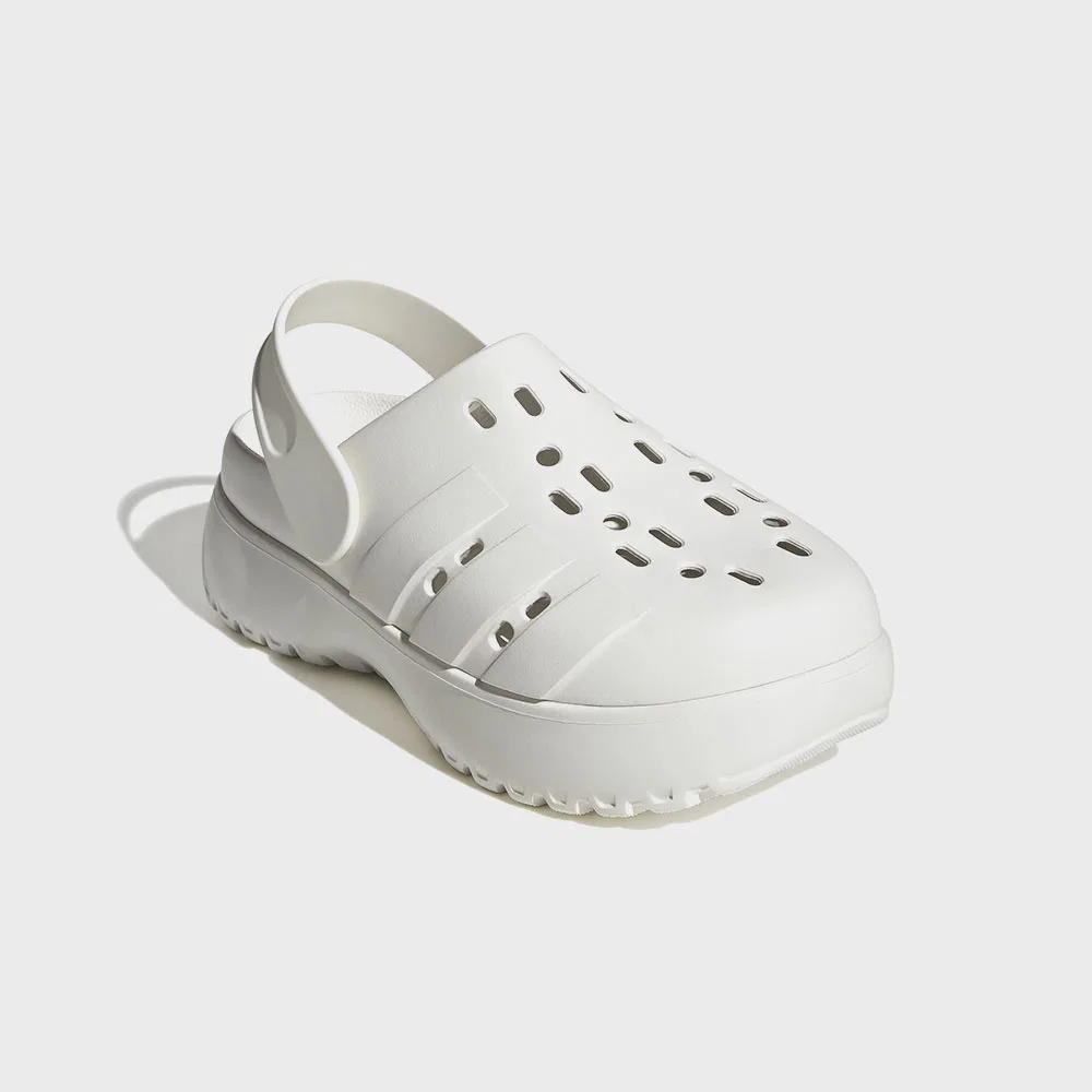 Мужские белые клоги Adidas Adilette Platform