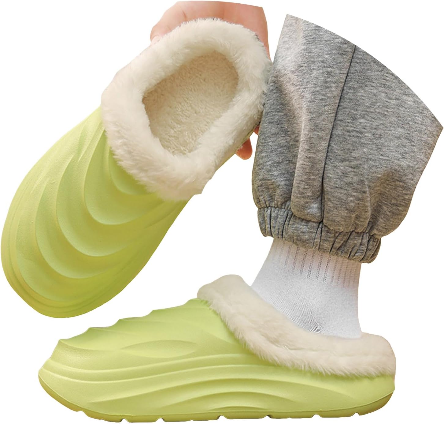 

Классические зимние сабо с меховой подкладкой, теплые мягкие тапочки для женщин и мужчин для дома и улицы, с легкой флисовой подкладкой, удобные для работы, для сада, с поддержкой свода стопы, мягкой подошвой и нескользящей поверхностью Generic,...