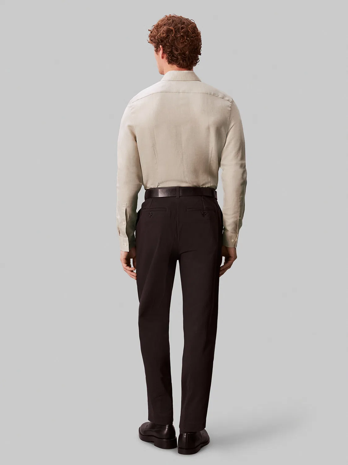 Рубашка на пуговицах Calvin Klein Comfort fit, бежевый — фото 4