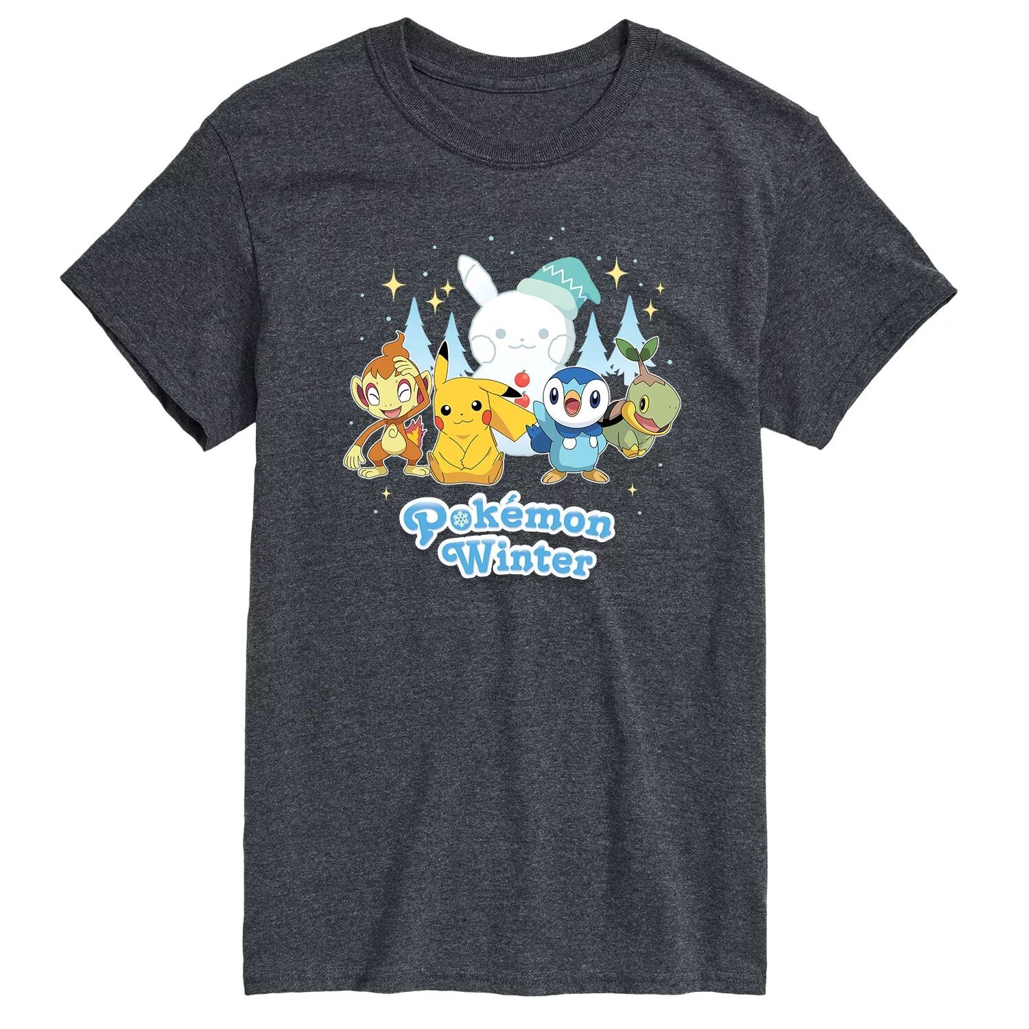 

Зимняя футболка Big & Tall Pokemon Sinnoh Licensed Character, серый