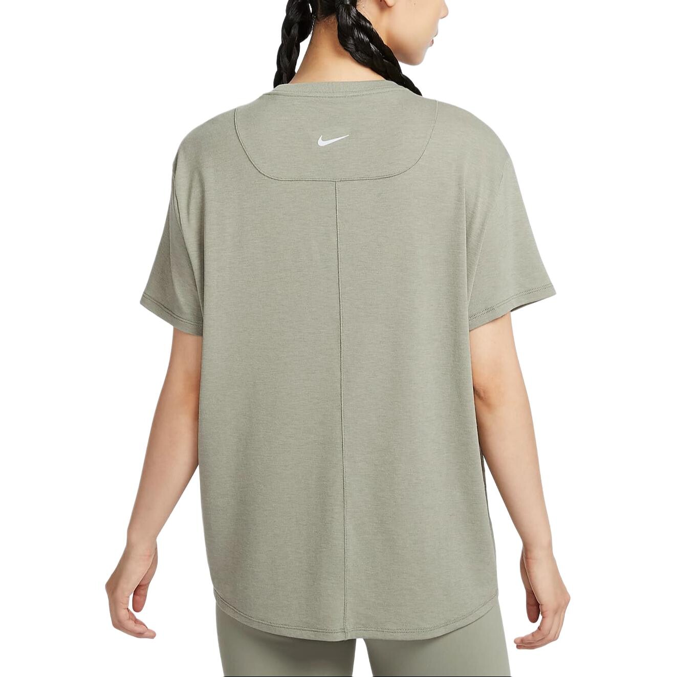 Футболка женская легкая армейская зеленая/черная Nike — фото 2
