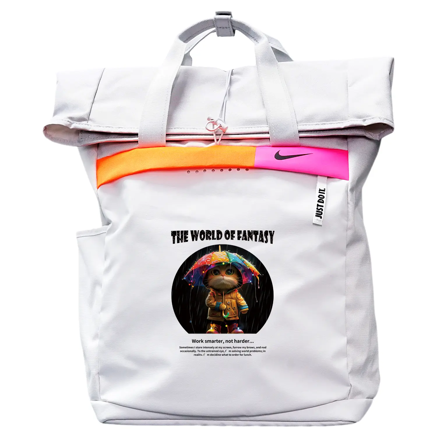

Nike Тканевый рюкзак унисекс светло-серебристый серый, Badge Rainy Cat