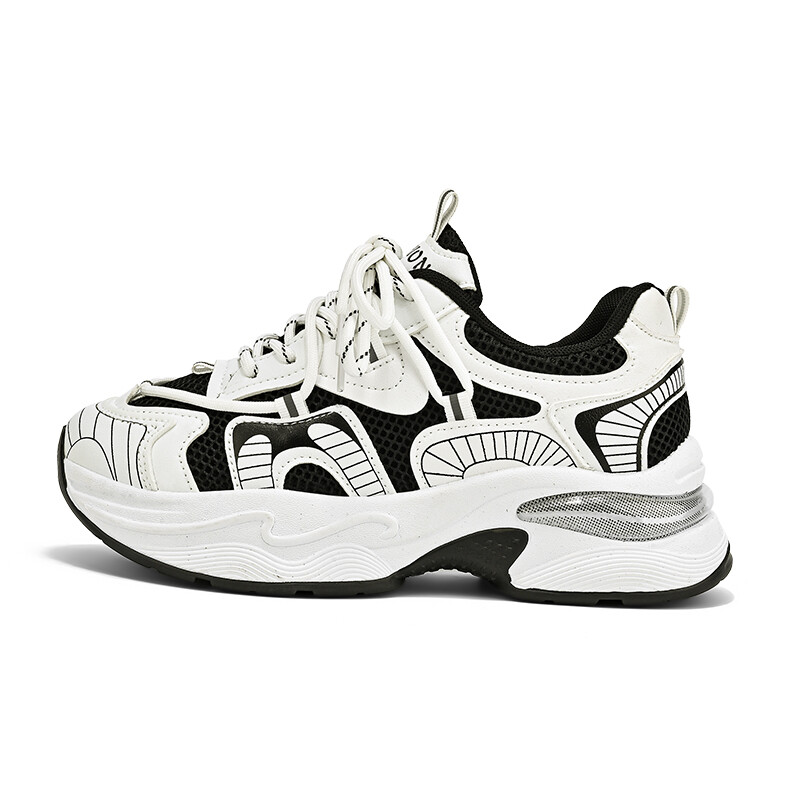 

Кроссовки женские толстые низкие M.M Party, цвет White Silver
