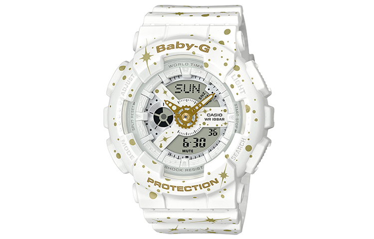 

CASIO Часы Women's BABY-G White Watch BA-110ST-7A, White Dial