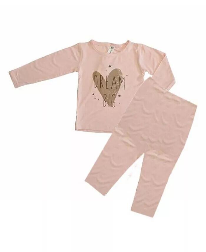

Пижамы Baby Girls Dream Big, комплект из 2 предметов Earth Baby Outfitters, розовый