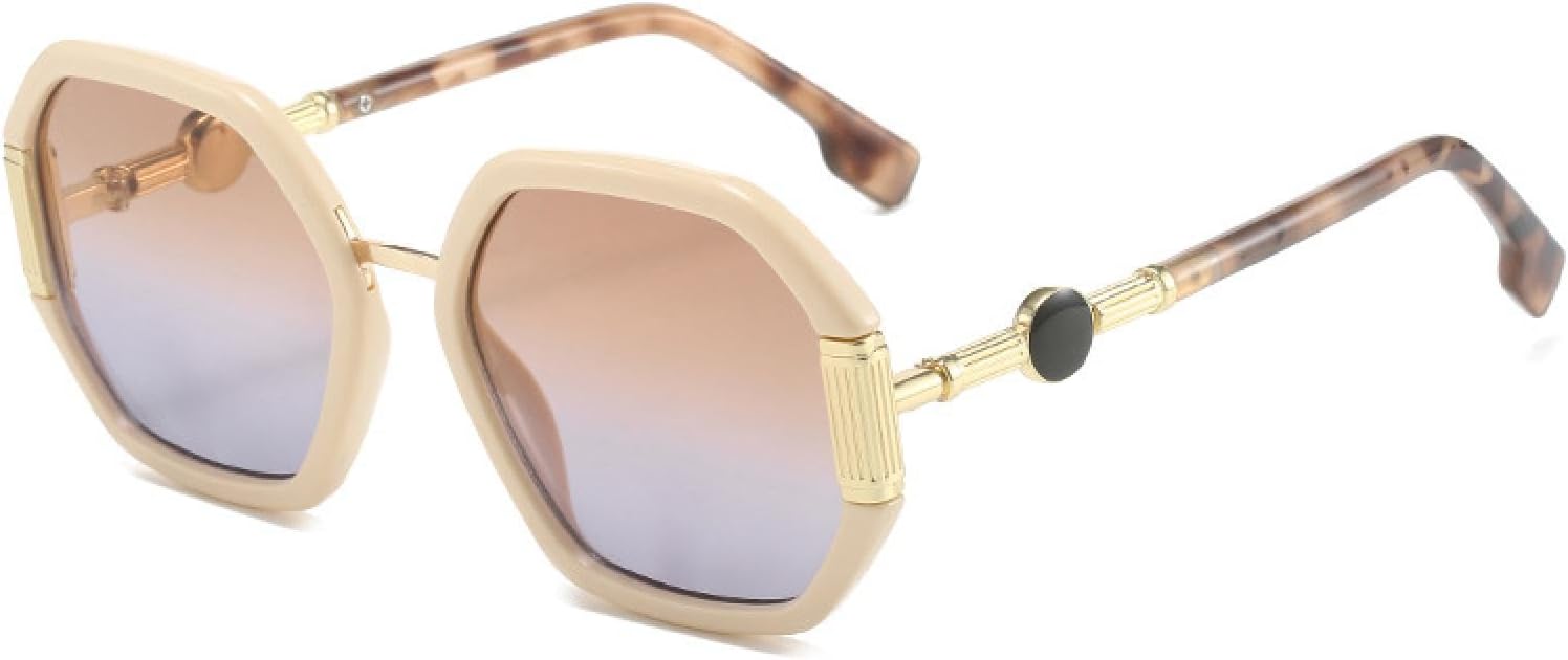 

Модные солнцезащитные очки большого размера с многоугольной оправой для женщин и мужчин, в стиле ретро, ​​с градиентным переходом цвета океана, для активного отдыха, вождения и защиты от УФ-излучения UV400 TVTBBVV, C7