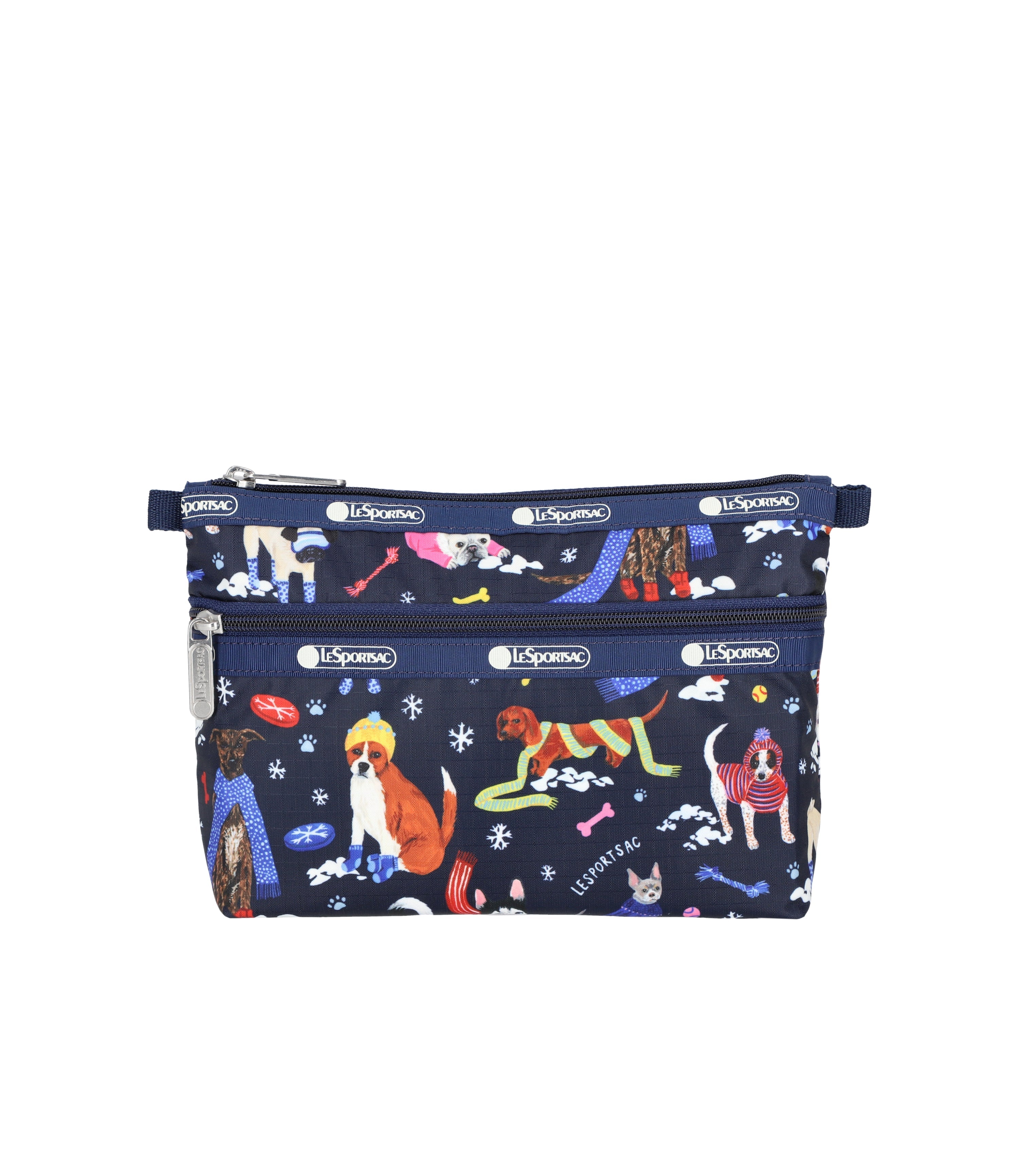 

Косметический клатч LeSportsac, цвет snowy pups print, Белый, Косметический клатч LeSportsac, цвет snowy pups print